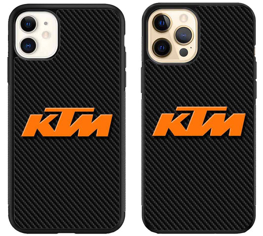 KTM logo Black Carbon iPhone 12 | 12 Mini | 12 Pro | 12 Pro Max Case