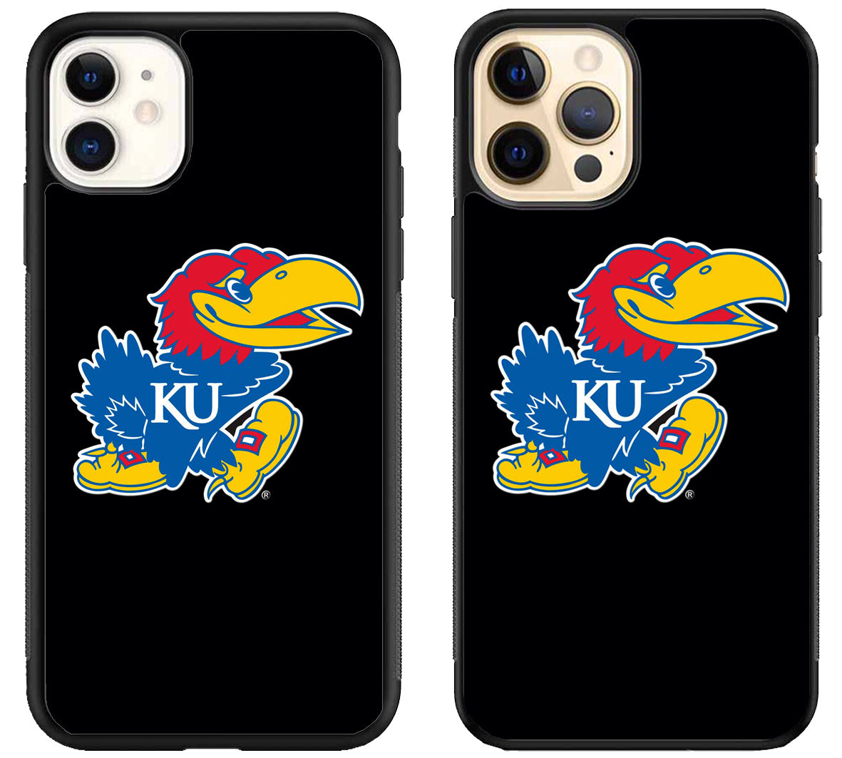 Kansas Jayhawks Black iPhone 12 | 12 Mini | 12 Pro | 12 Pro Max Case