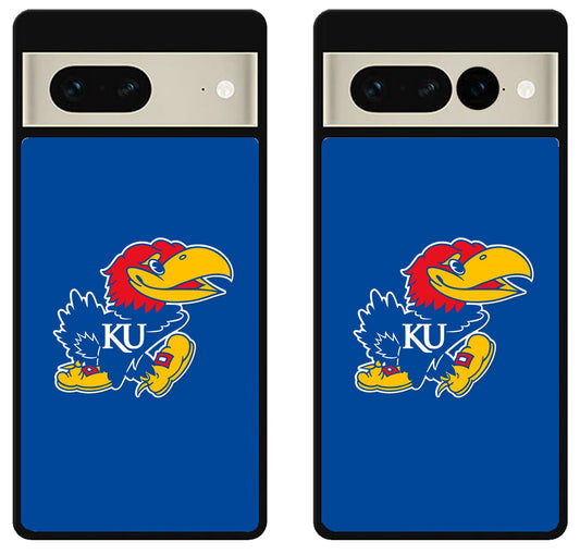 Kansas Jayhawks Logo Blue Google Pixel 7 | 7 Pro Case