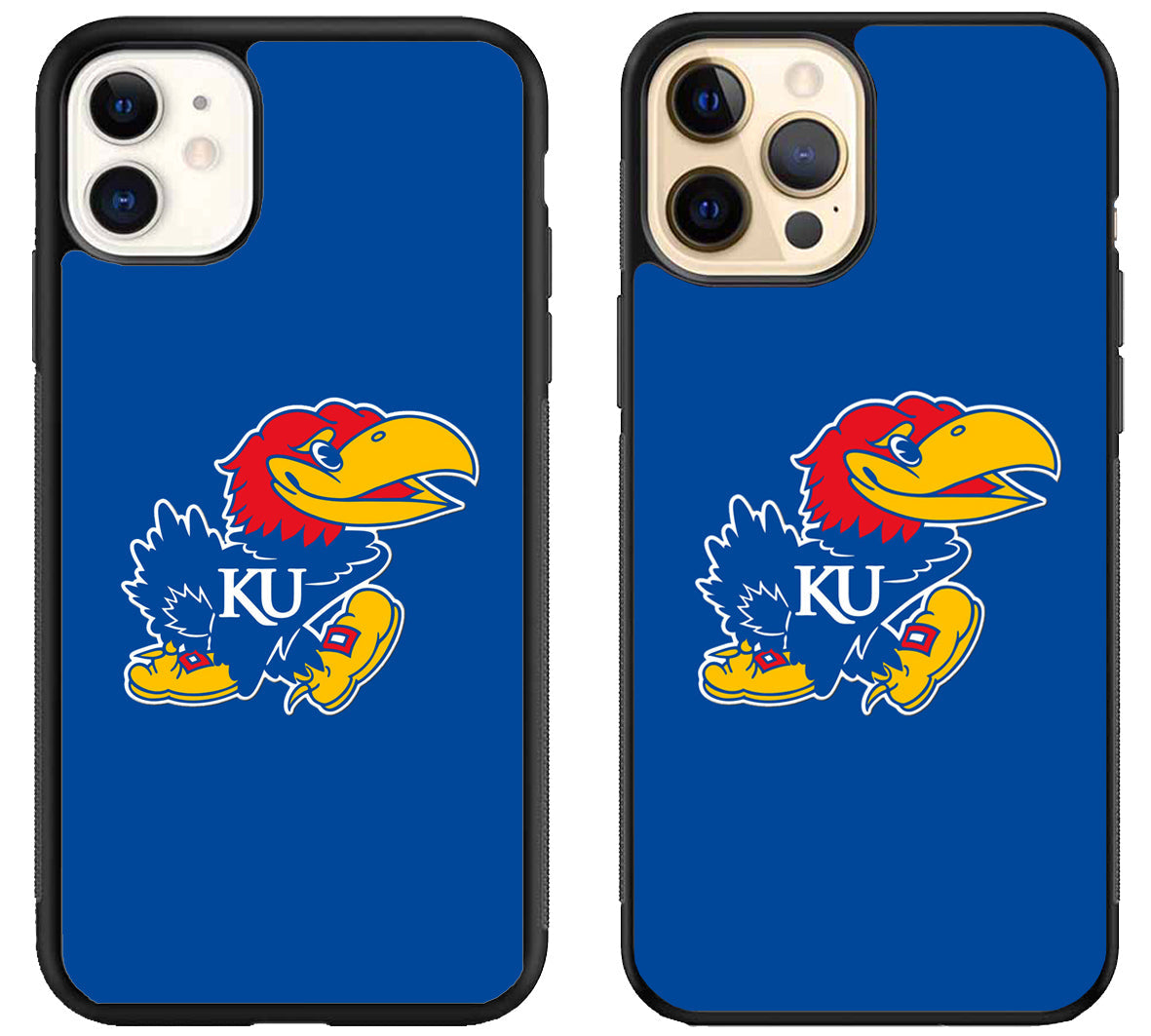 Kansas Jayhawks Logo Blue iPhone 12 | 12 Mini | 12 Pro | 12 Pro Max Case