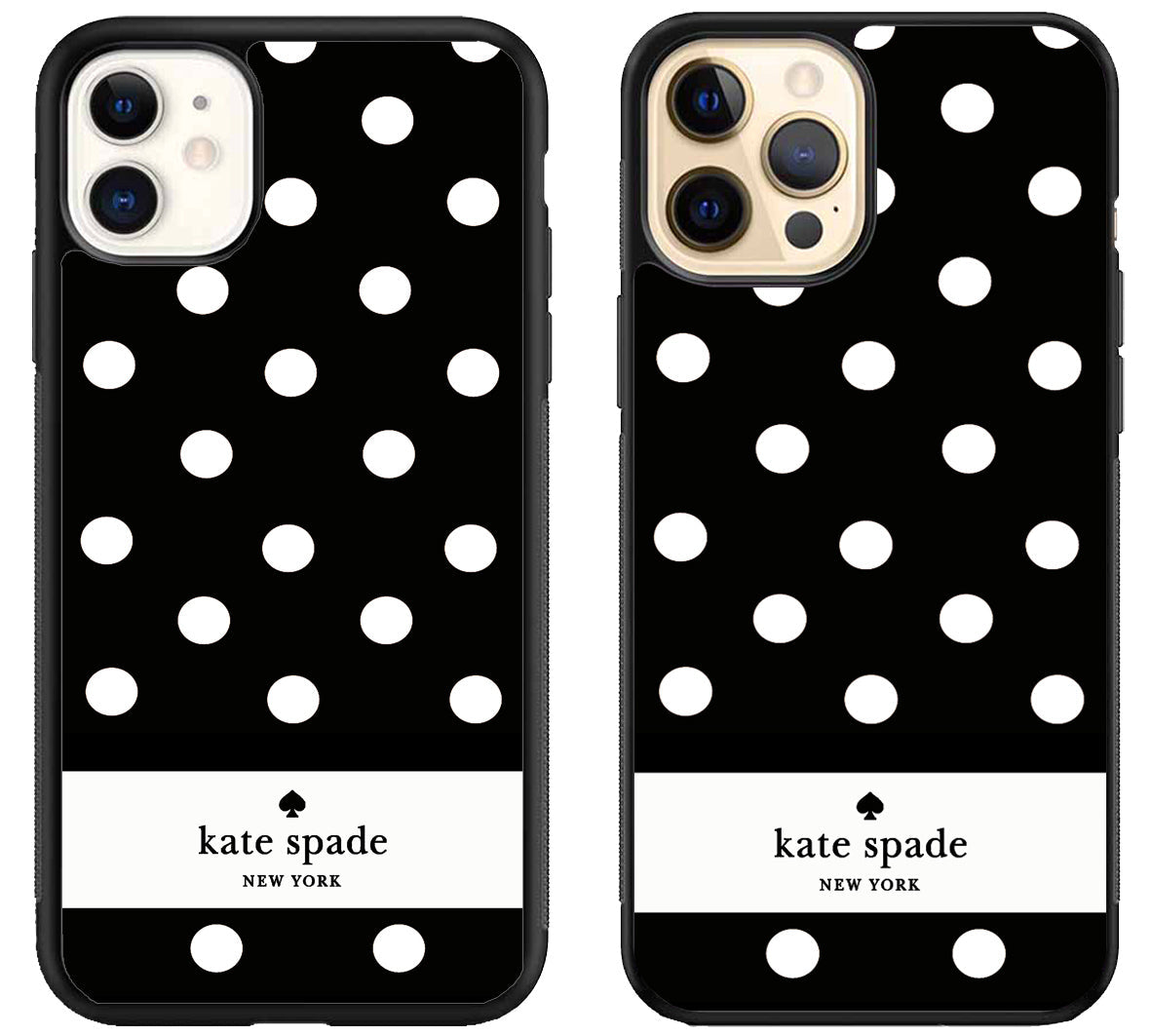 Kate Spade Black Polkadot iPhone 12 | 12 Mini | 12 Pro | 12 Pro Max Case