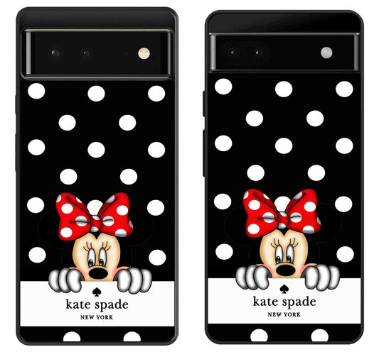 Kate Spade Black Minnie Mouse Google Pixel 6 | 6A | 6 Pro Case