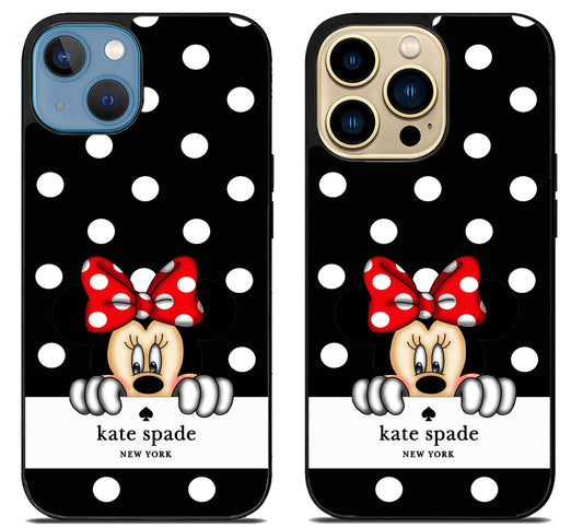 Kate Spade Black Minnie Mouse iPhone 14 | 14 Plus | 14 Pro | 14 Pro Max Case