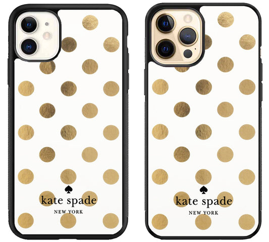 Kate Spade Gold Polkadot iPhone 12 | 12 Mini | 12 Pro | 12 Pro Max Case