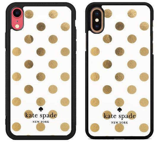 Kate Spade Gold Polkadot iPhone X | Xs | Xr | Xs Max Case
