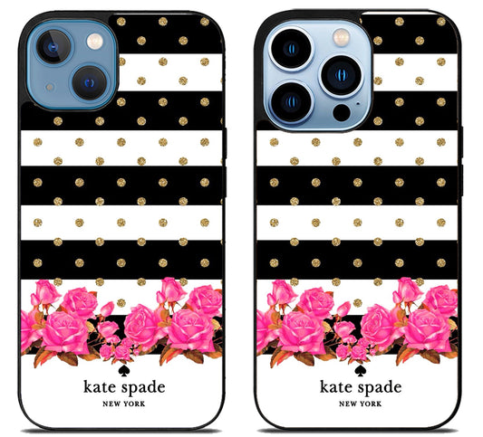 Kate Spade Inspired Beauty Striped iPhone 13 | 13 Mini | 13 Pro | 13 Pro Max Case
