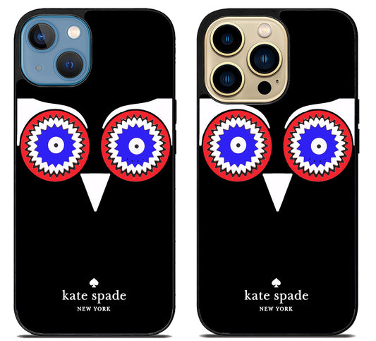 Kate Spade Moster Owl Black iPhone 14 | 14 Plus | 14 Pro | 14 Pro Max Case