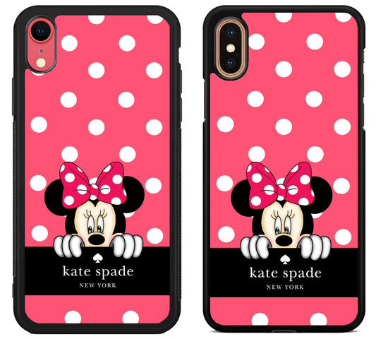 Kate Spade Pink Minnie Mouse cute iPhone X | Xs | Xr | Xs Max Case