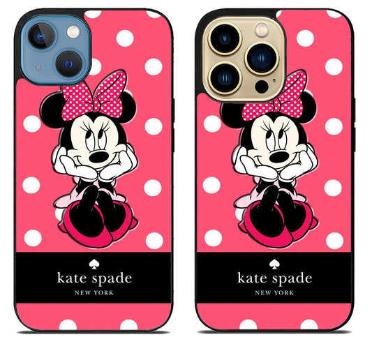 Kate Spade Pink Minnie mouse iPhone 14 | 14 Plus | 14 Pro | 14 Pro Max Case