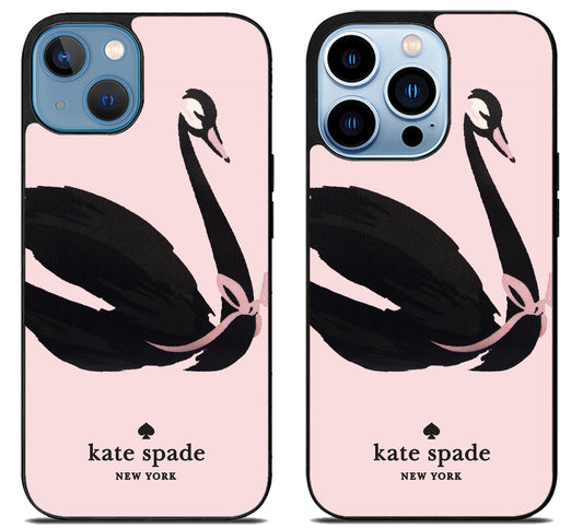 Kate Spade Pink Swan iPhone 13 | 13 Mini | 13 Pro | 13 Pro Max Case