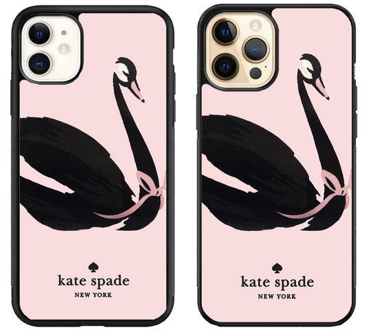 Kate Spade Pink Swan iPhone 12 | 12 Mini | 12 Pro | 12 Pro Max Case