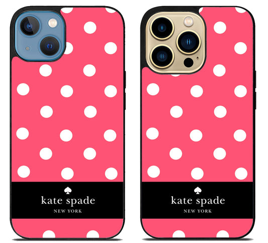 Kate Spade Polkadot Pink iPhone 14 | 14 Plus | 14 Pro | 14 Pro Max Case