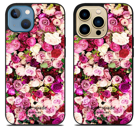 Kate Spade Rose Inspired iPhone 14 | 14 Plus | 14 Pro | 14 Pro Max Case