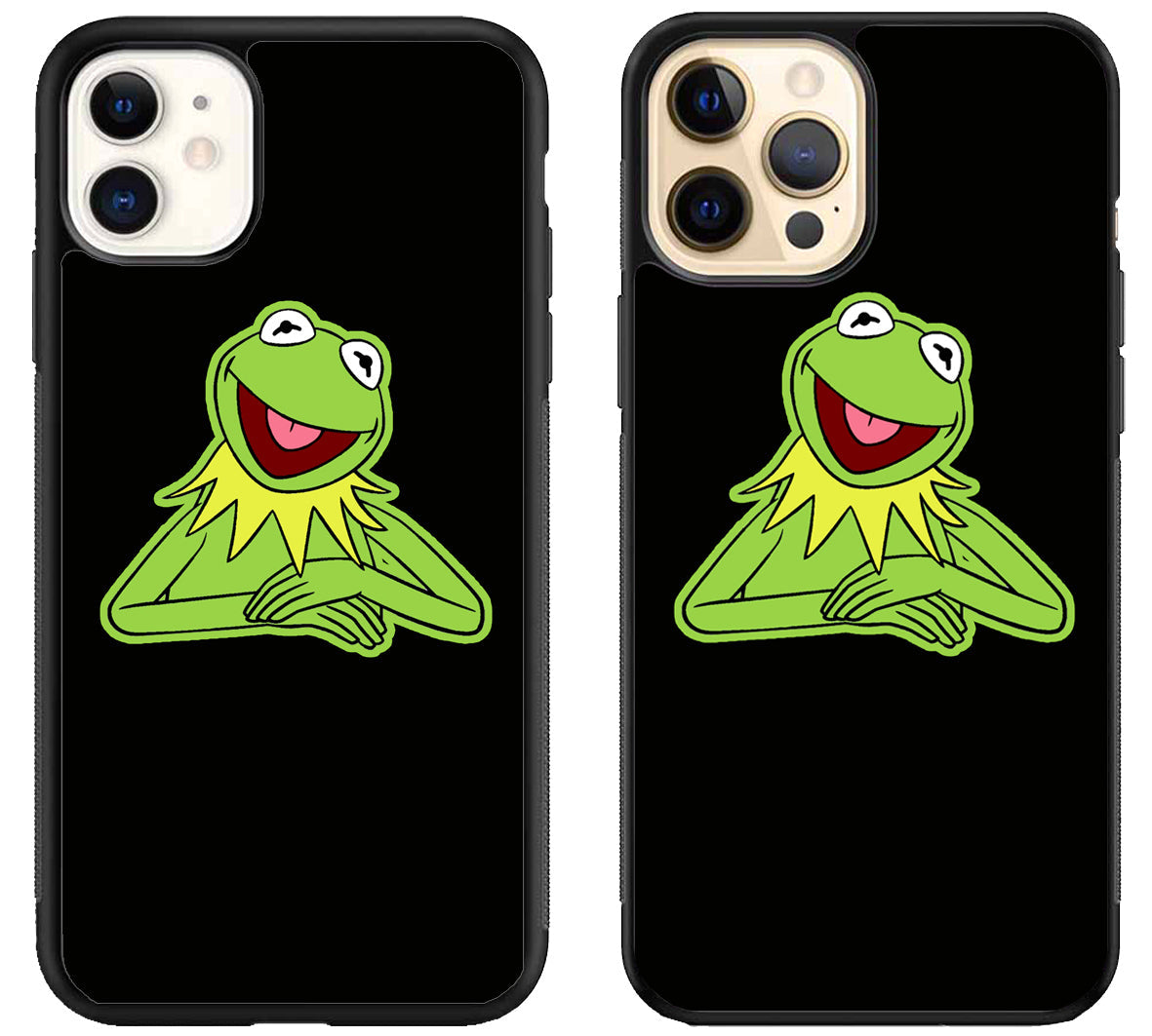 Kermit The Frog Black iPhone 12 | 12 Mini | 12 Pro | 12 Pro Max Case