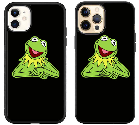 Kermit The Frog Black iPhone 12 | 12 Mini | 12 Pro | 12 Pro Max Case