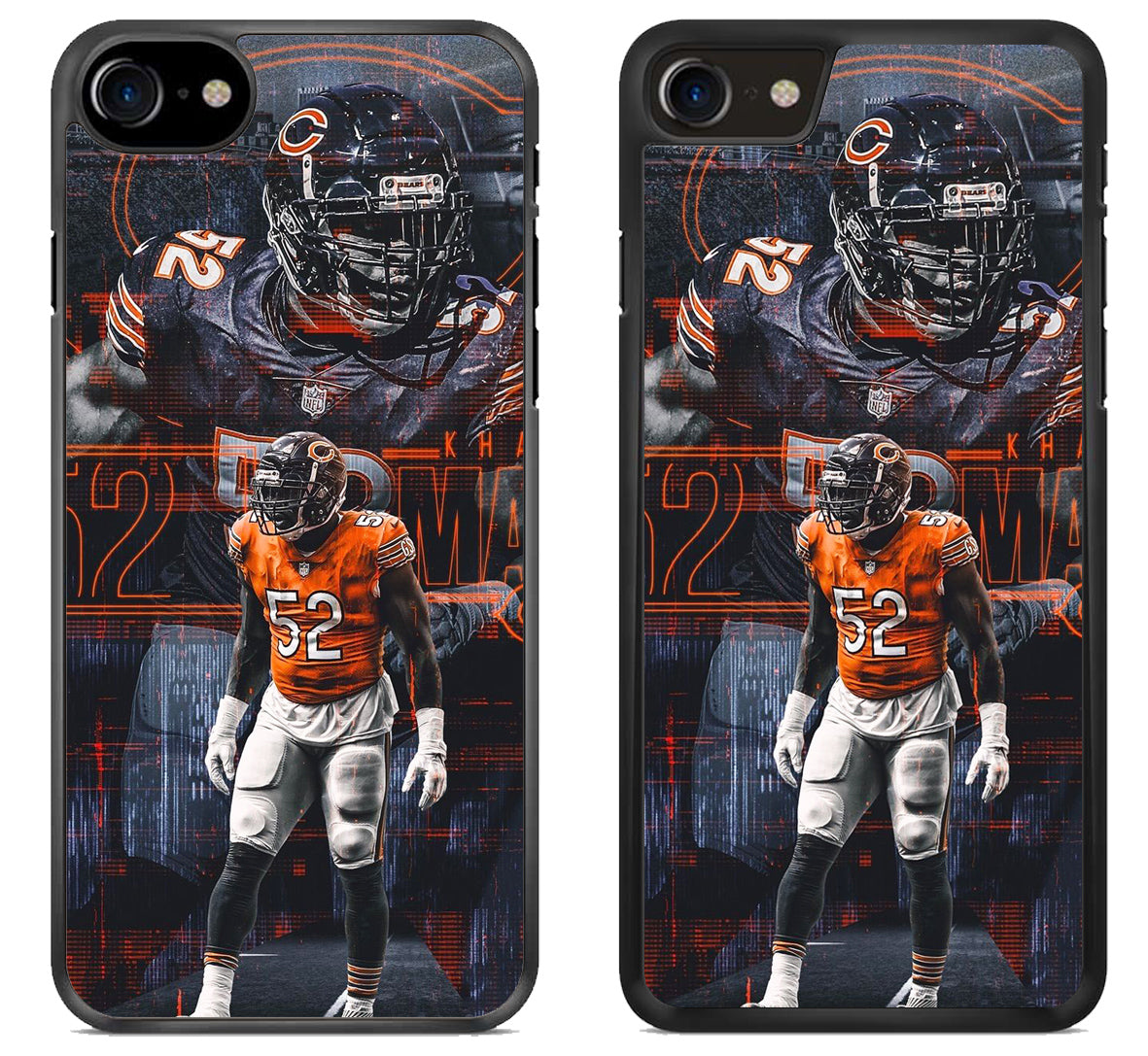 Khalil Mack Chicago Bears Background iPhone SE 2020 | iPhone SE 2022 Case