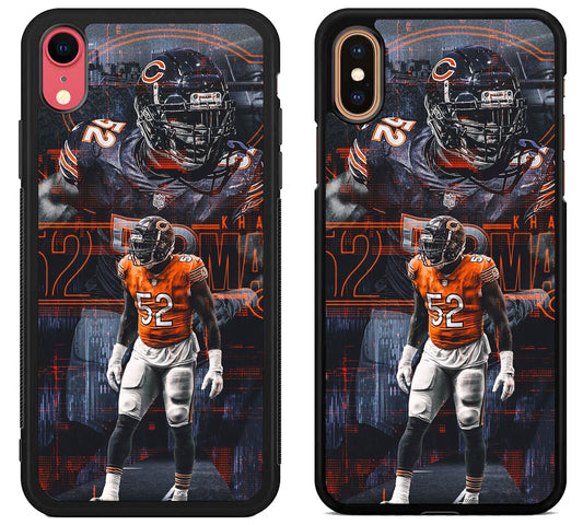 Khalil Mack Chicago Bears Background iPhone X | Xs | Xr | Xs Max Case