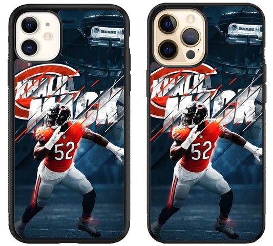 Khalil Mack Chicago Bears iPhone 12 | 12 Mini | 12 Pro | 12 Pro Max Case