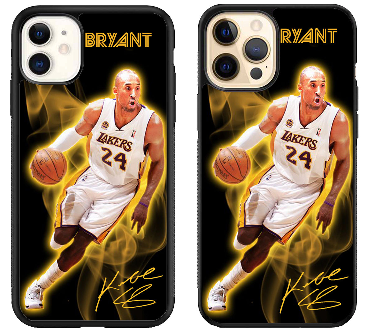 Kobe Bryant LA Lakers With Signature iPhone 12 | 12 Mini | 12 Pro | 12 Pro Max Case