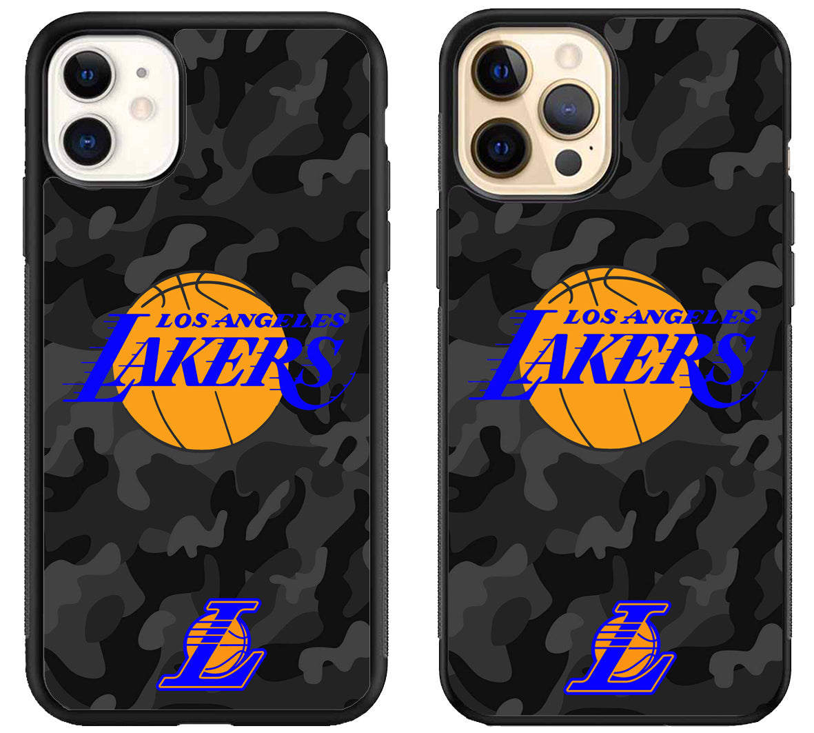 LA Lakers Black Camo iPhone 12 | 12 Mini | 12 Pro | 12 Pro Max Case