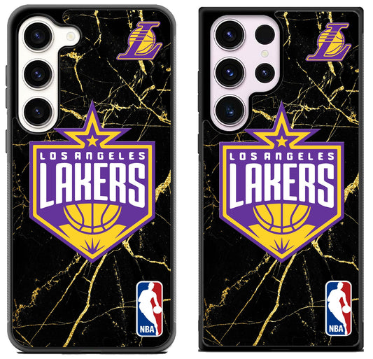 LA Lakers NBA Black Marble Samsung Galaxy S23 | S23+ | S23 Ultra Case