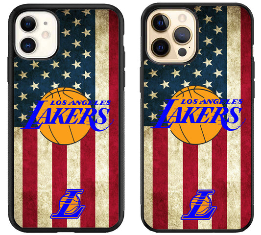 LA Lakers Flag iPhone 12 | 12 Mini | 12 Pro | 12 Pro Max Case