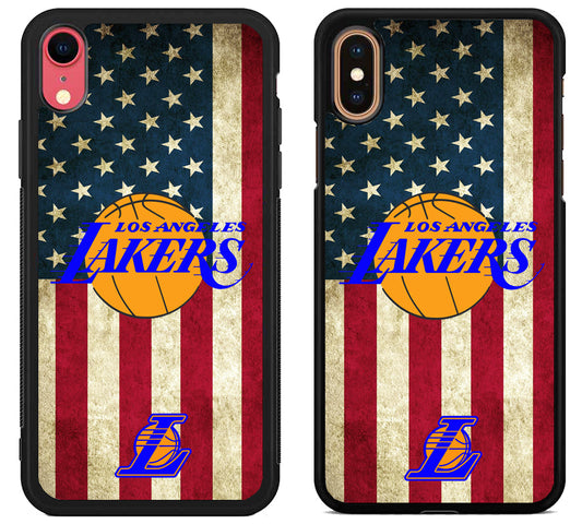 LA Lakers Logo Flag iPhone X | Xs | Xr | Xs Max Case
