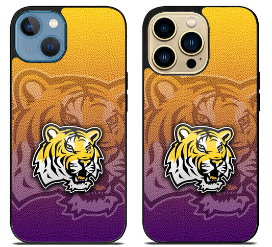 LSU Tigers Background iPhone 14 | 14 Plus | 14 Pro | 14 Pro Max Case