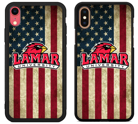 Lamar Cardinals University Flag iPhone X | Xs | Xr | Xs Max Case