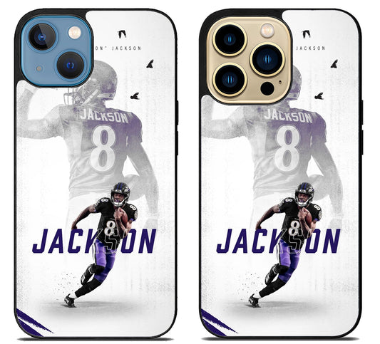 Lamar Jackson Baltimore Ravens iPhone 14 | 14 Plus | 14 Pro | 14 Pro Max Case