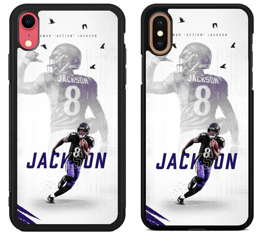 Lamar Jackson Baltimore Ravens Action iPhone X | Xs | Xr | Xs Max Case