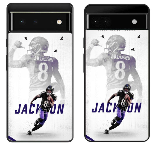 Lamar Jackson Baltimore Ravens Action Google Pixel 6 | 6A | 6 Pro Case