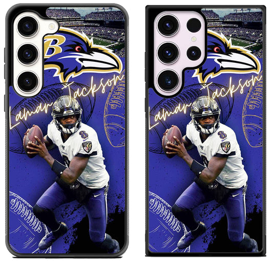 Lamar Jackson Baltimore Ravens Background Samsung Galaxy S23 | S23+ | S23 Ultra Case