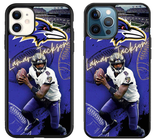 Lamar Jackson Baltimore Ravens Background iPhone 11 | 11 Pro | 11 Pro Max Case
