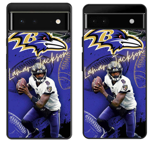 Lamar Jackson Baltimore Ravens Google Pixel 6 | 6A | 6 Pro Case