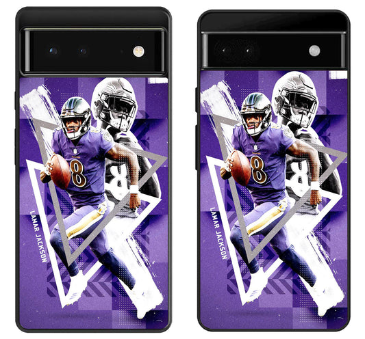 Lamar Jackson NFL Baltimore Ravens Cover Google Pixel 6 | 6A | 6 Pro Case