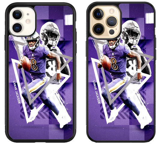 Lamar Jackson NFL Baltimore Ravens iPhone 12 | 12 Mini | 12 Pro | 12 Pro Max Case