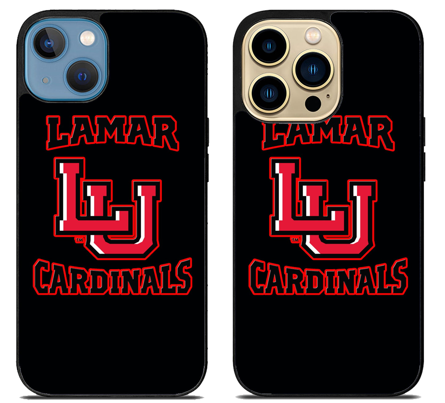 Lamar University Cardinals Black iPhone 14 | 14 Plus | 14 Pro | 14 Pro Max Case