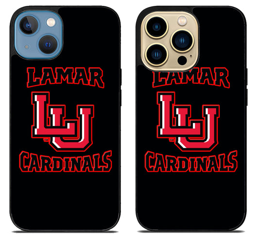 Lamar University Cardinals Black iPhone 14 | 14 Plus | 14 Pro | 14 Pro Max Case