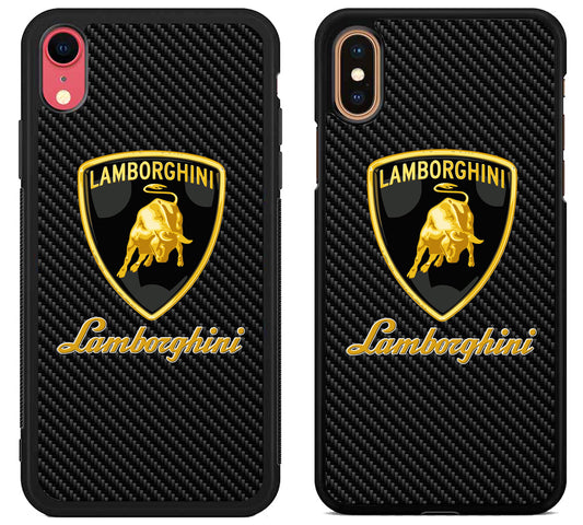 Lamborghini Logo Carbon iPhone X | Xs | Xr | Xs Max Case