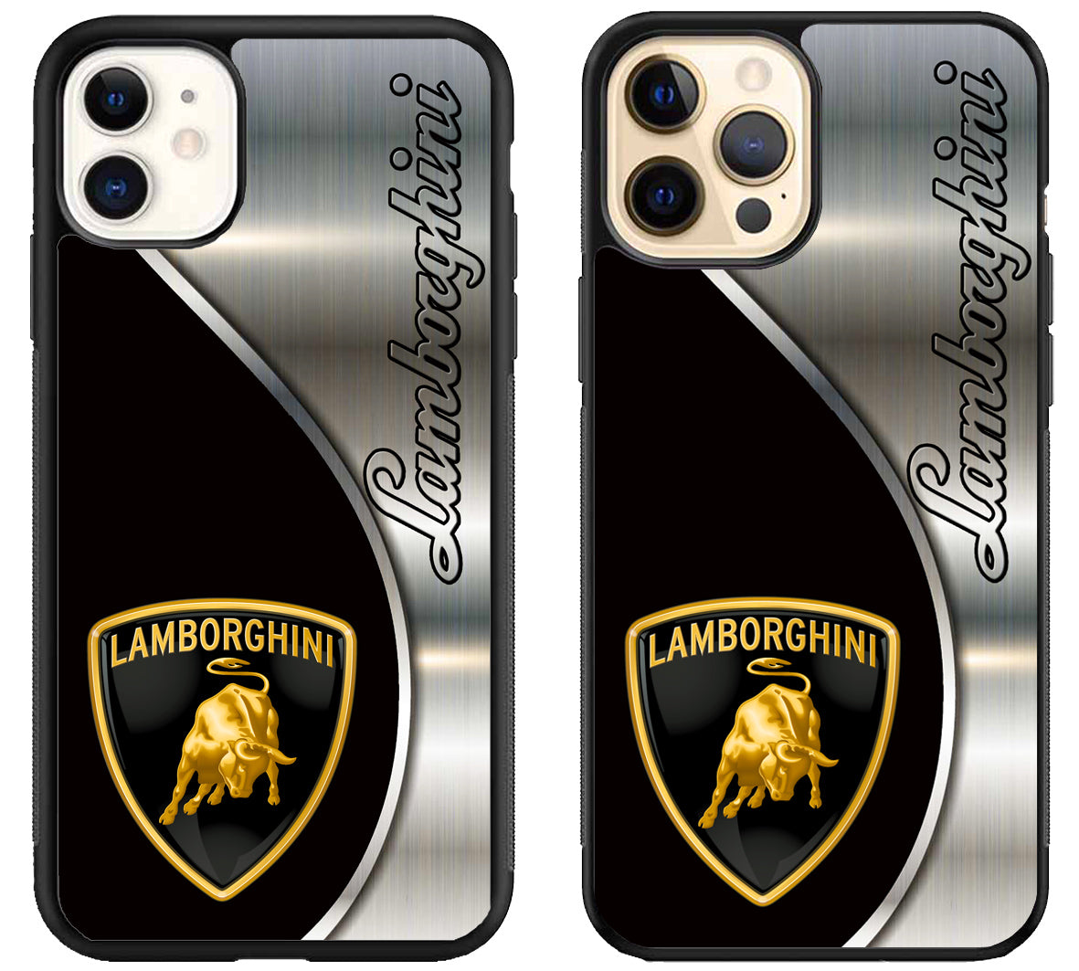 Lamborghini Silver Metallic iPhone 12 | 12 Mini | 12 Pro | 12 Pro Max Case