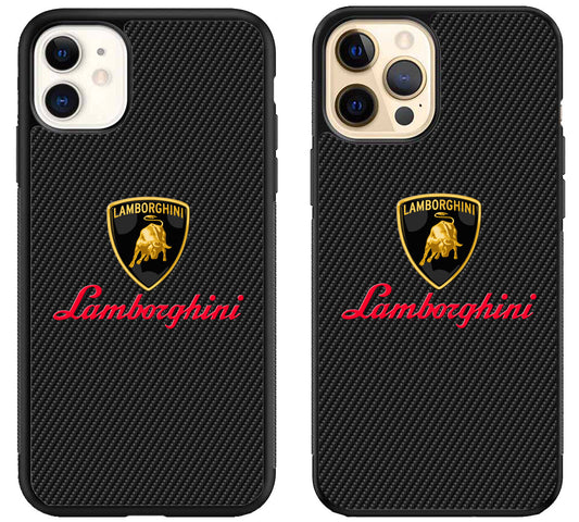 Lamborgini Black Carbon iPhone 12 | 12 Mini | 12 Pro | 12 Pro Max Case