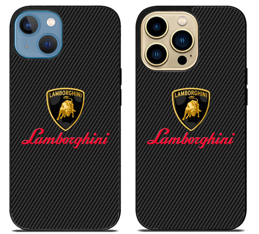 Lamborgini Black Carbon iPhone 14 | 14 Plus | 14 Pro | 14 Pro Max Case