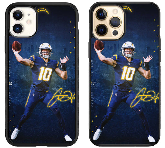 Los Angeles Charger Justin Herbert Cool iPhone 12 | 12 Mini | 12 Pro | 12 Pro Max Case