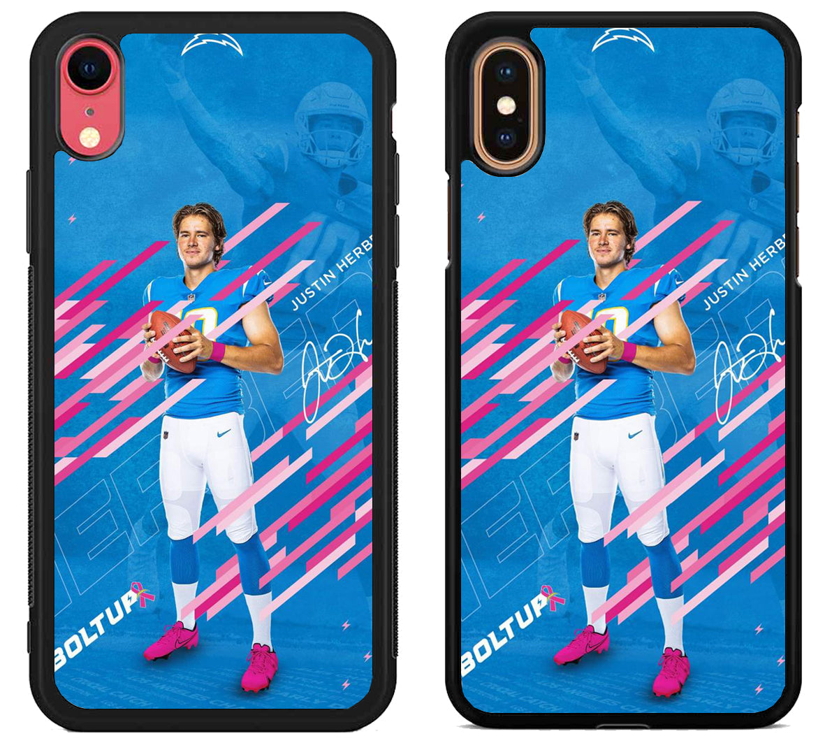 LA Charger Justin Herbert Style iPhone X | Xs | Xr | Xs Max Case