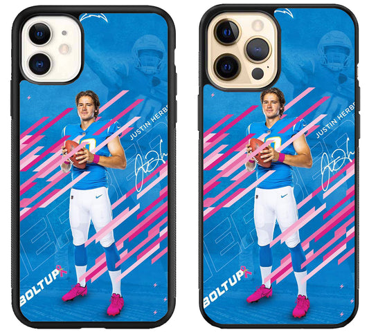 LA Charger Justin Herbert Style iPhone 12 | 12 Mini | 12 Pro | 12 Pro Max Case