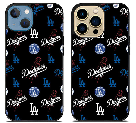 Los Angeles Dodgers Logo Collage iPhone 14 | 14 Plus | 14 Pro | 14 Pro Max Case