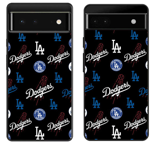 Los Angeles Dodgers Logo Collage Google Pixel 6 | 6A | 6 Pro Case