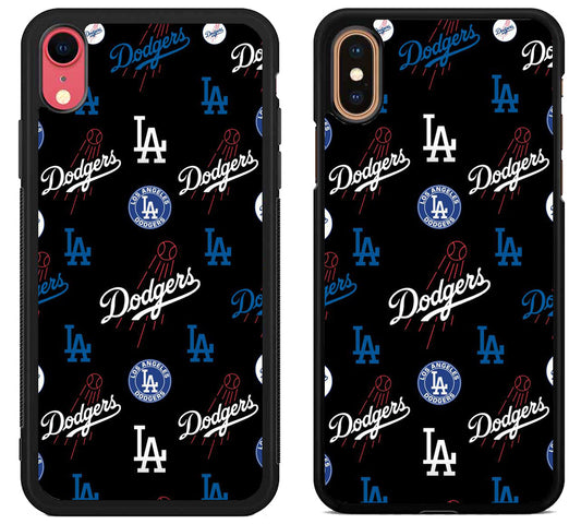 Los Angeles Dodgers Logo Collage iPhone X | Xs | Xr | Xs Max Case