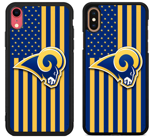 Los Angeles Rams Logo Flag iPhone X | Xs | Xr | Xs Max Case